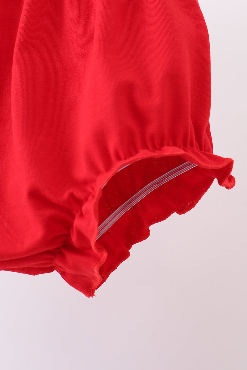 Blue flag embroidery seersucker bloomer set