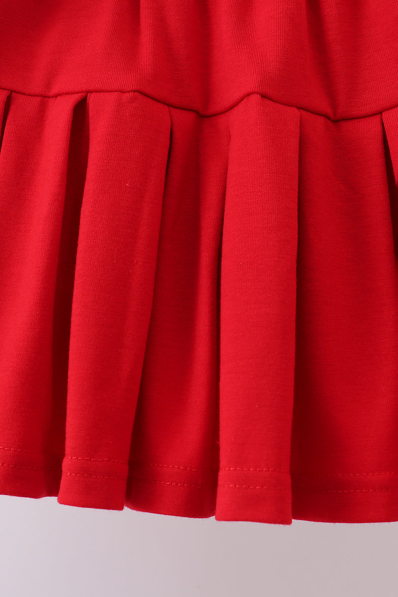 White bow sequin skort set