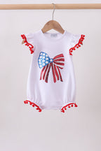 White bow sequin skort set