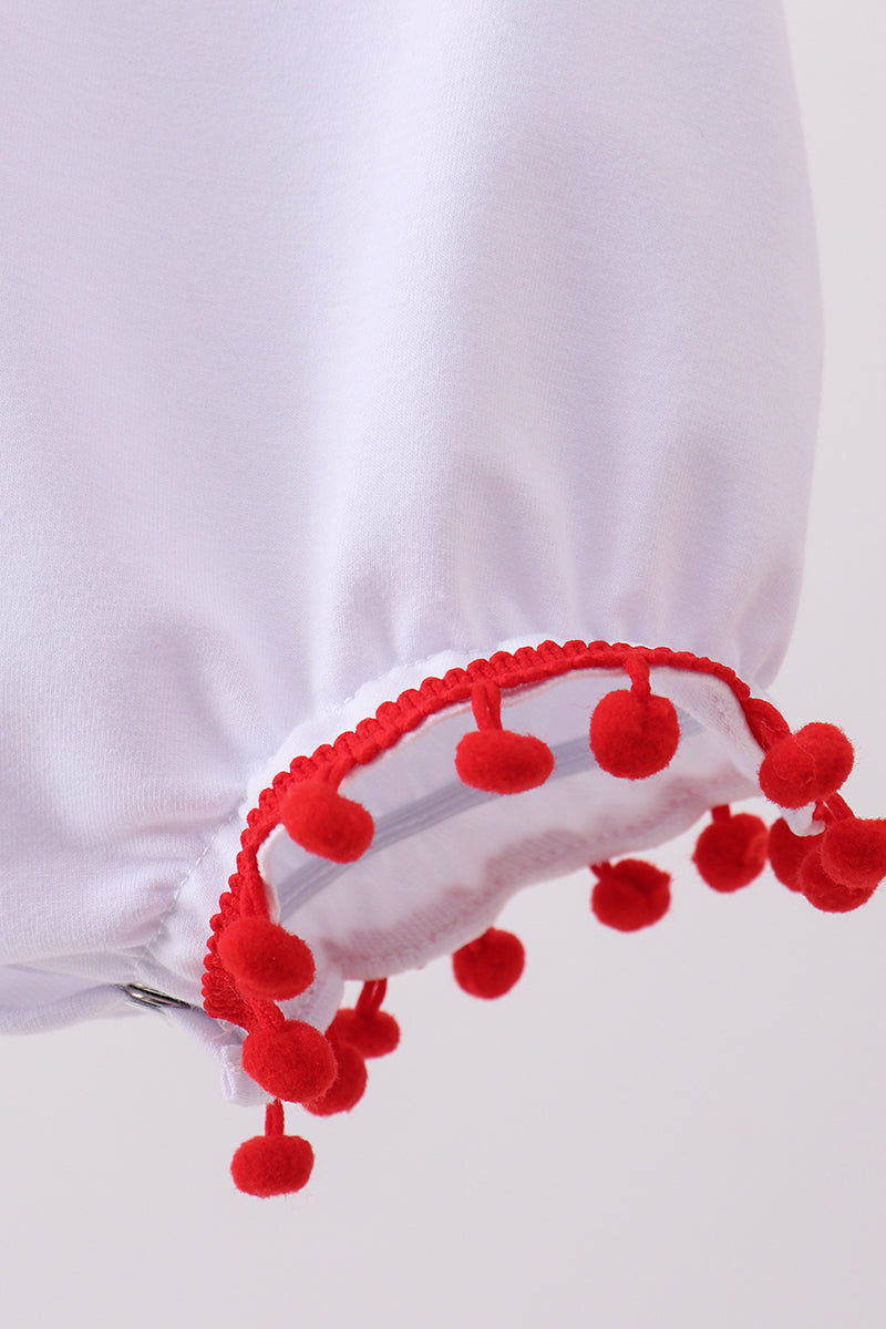 White bow sequin skort set