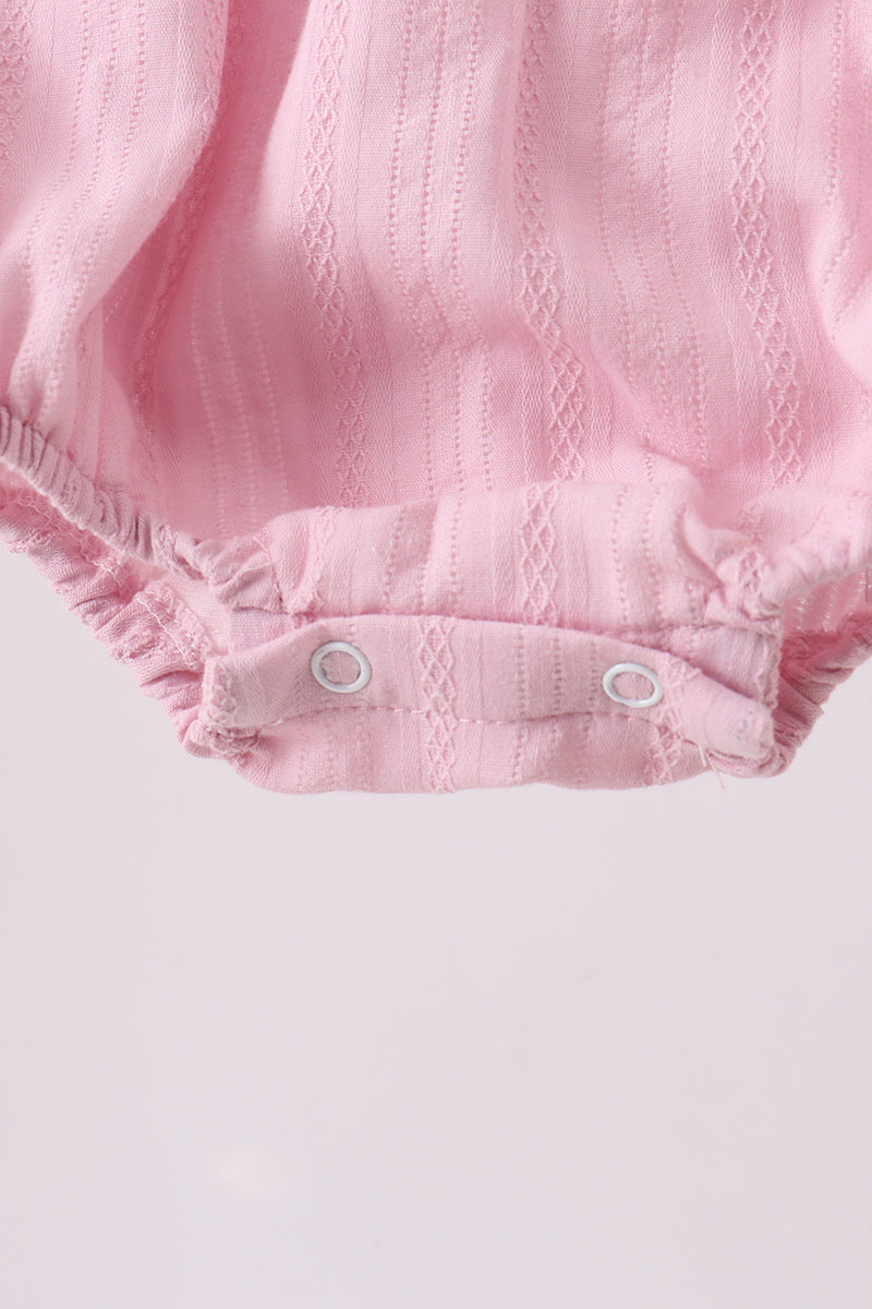 Pink fireworks flag smocked jacquard bubble