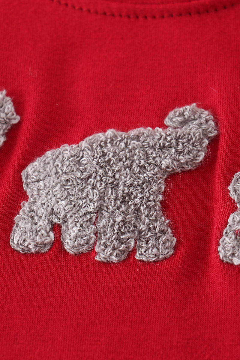 Alabama elephant french knot top