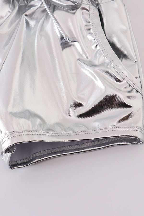 Silver laser shorts