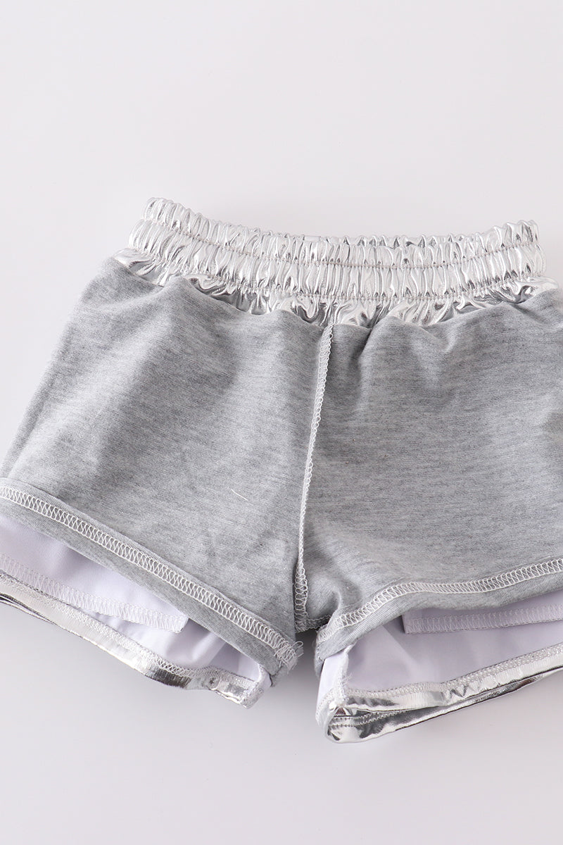 Silver laser shorts