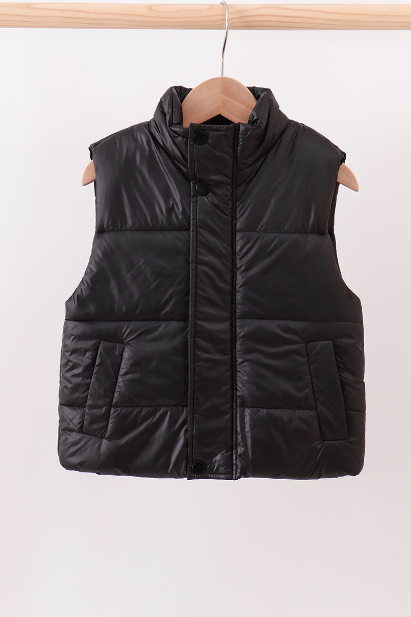 Black mom&me puffer vest