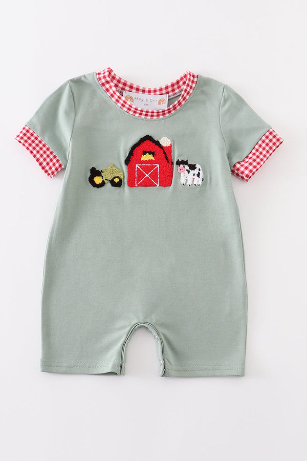 Sage farm french knot boy romper