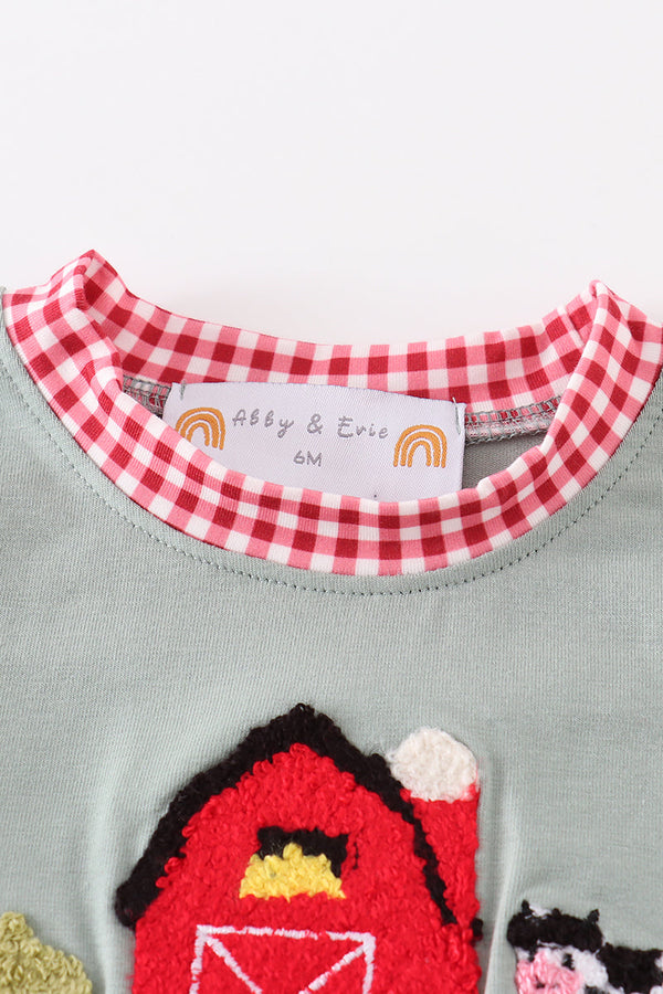 Sage farm french knot boy romper