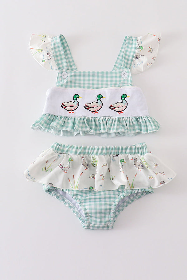 Sage duck 2pc girl swimsuit