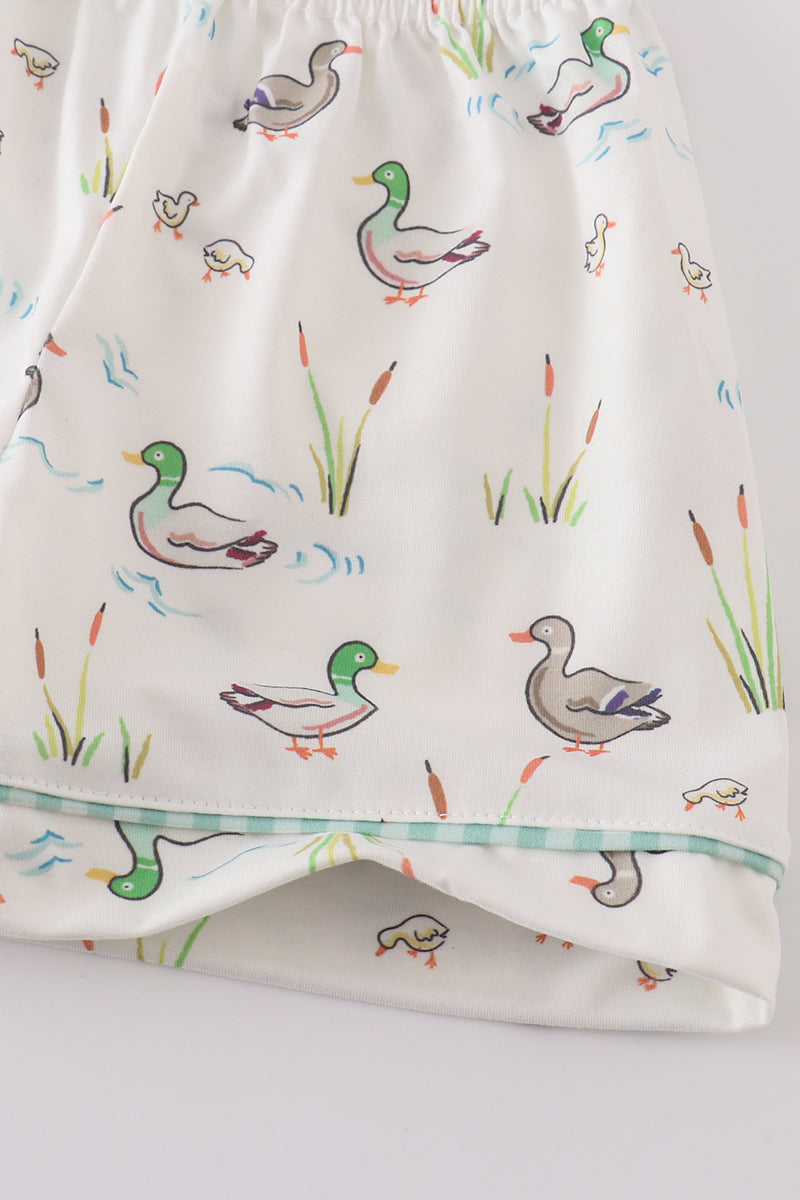 Sage duck boy pajamas set