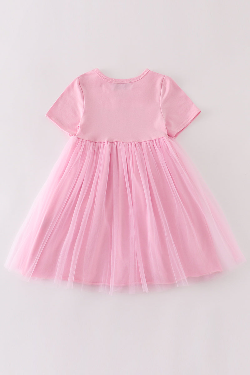 Pink boo sequin dress