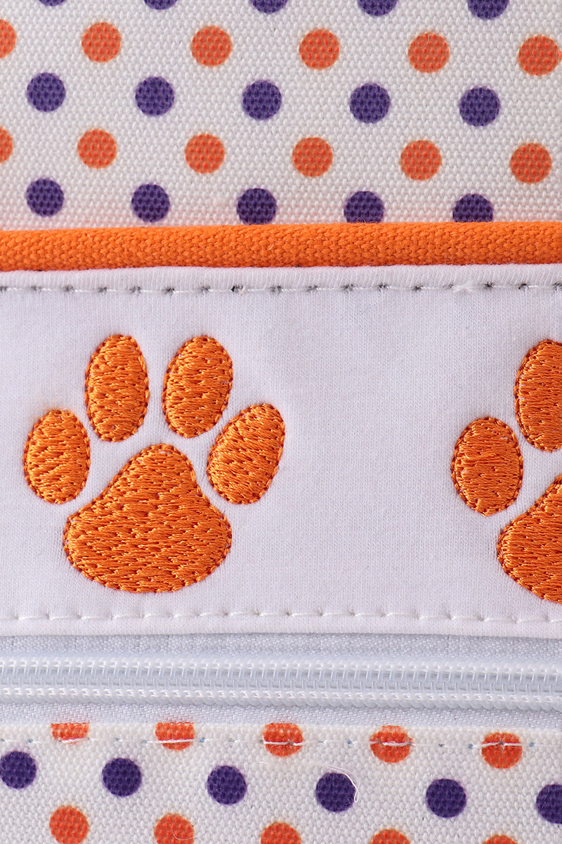 Clemson university embroidery boy backpack